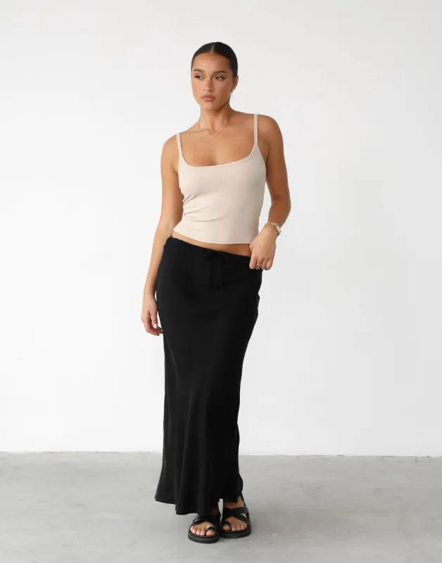 Amalie Maxi Skirt (Black) sold by Charcoal Clothing