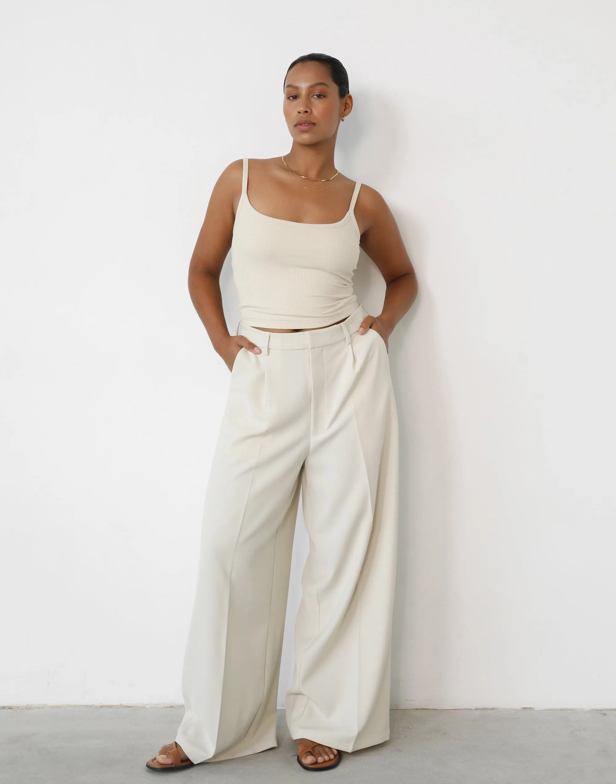 Harper Pants (Oat) sold by Charcoal Clothing product image thumbnail 5