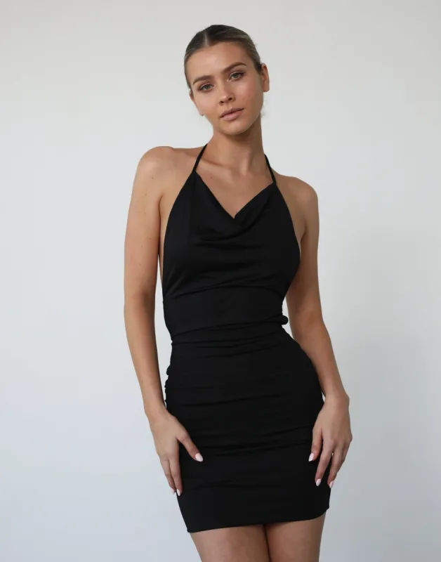 Raena Mini Dress (Black) sold by Charcoal Clothing