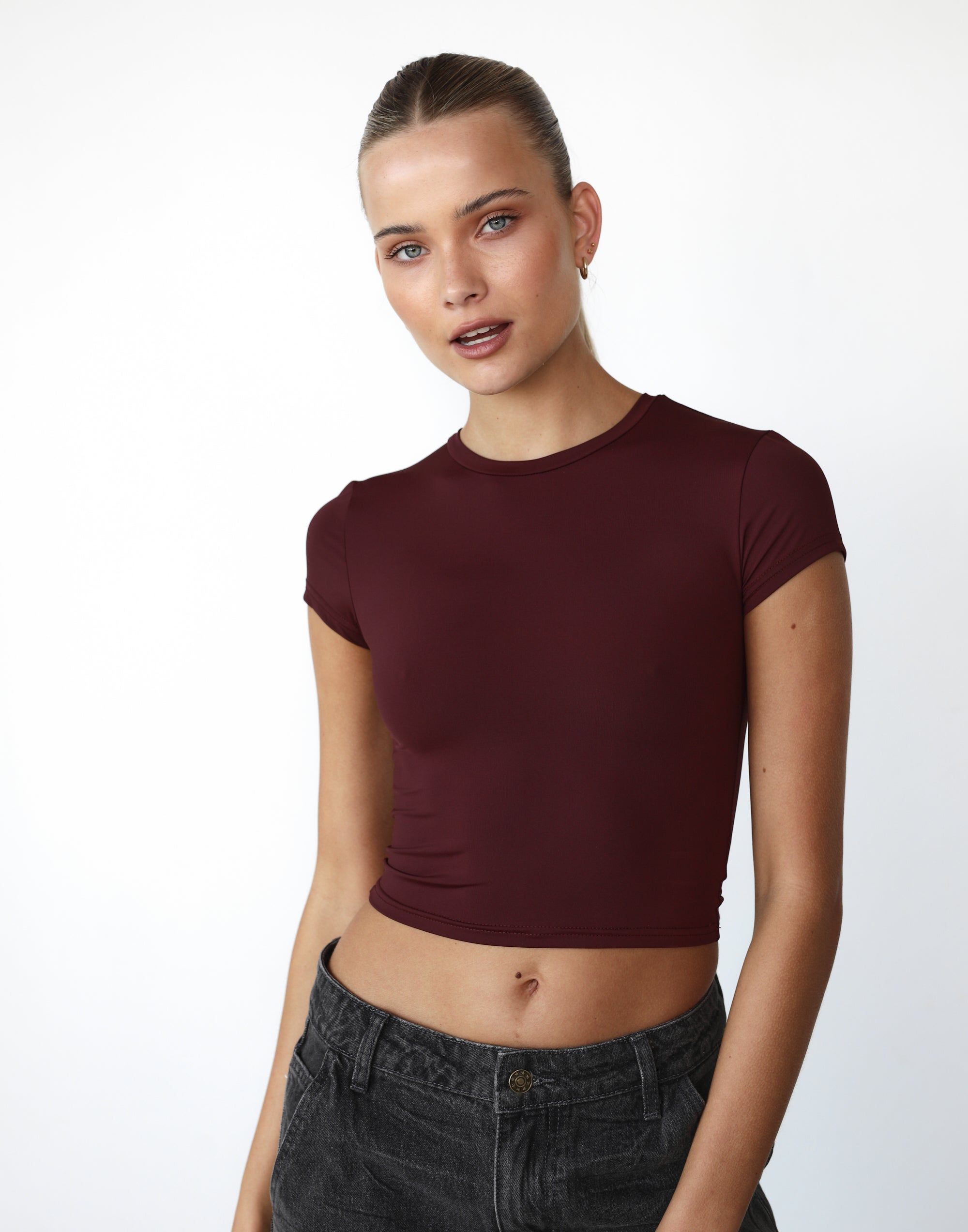 Cobie Top (Wine) sold by Charcoal Clothing