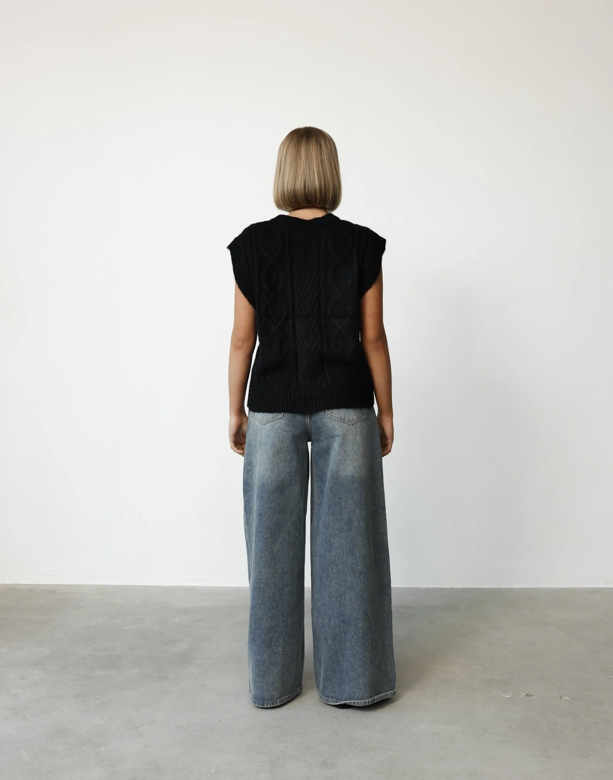 Shana Knit Vest (Black) sold by Charcoal Clothing product image thumbnail 4