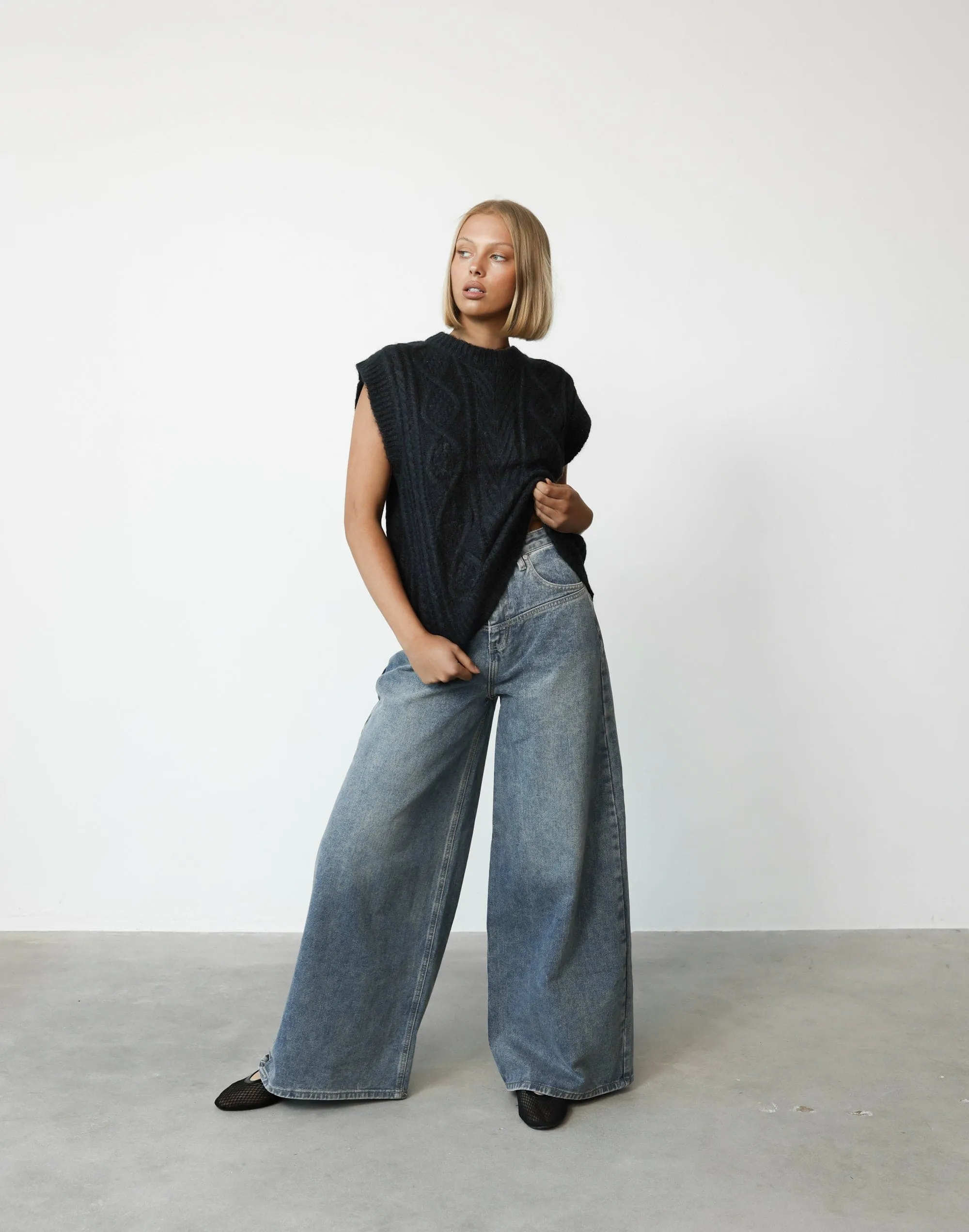 Shana Knit Vest (Black) sold by Charcoal Clothing product image thumbnail 2