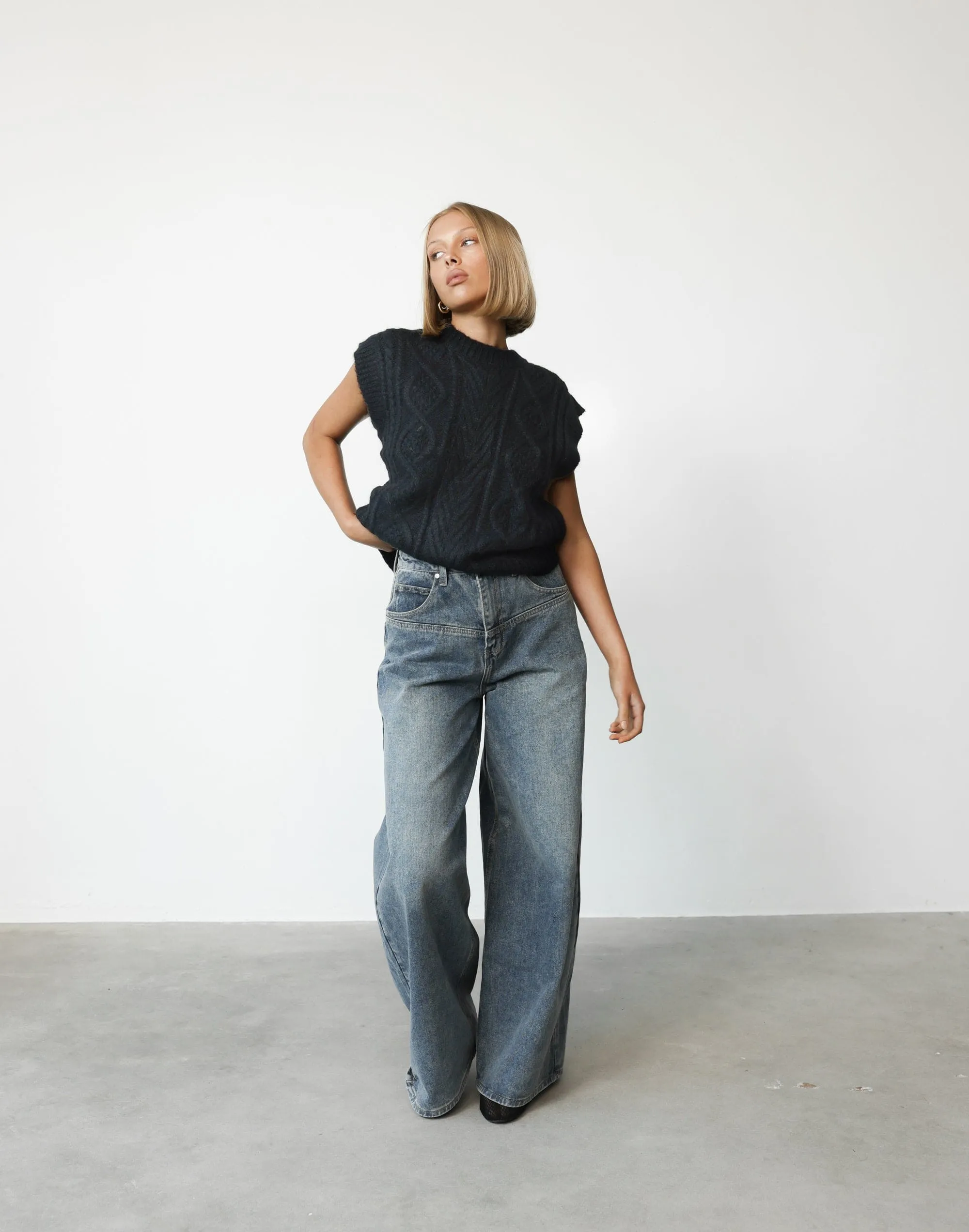 Shana Knit Vest (Black) sold by Charcoal Clothing product image thumbnail 5