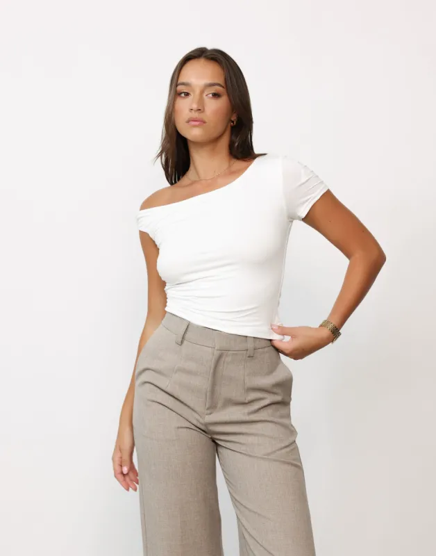 Leona Top (White) sold by Charcoal Clothing