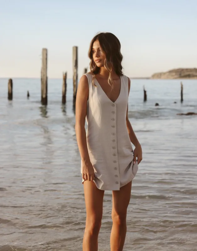 Cailey Mini Dress (Latte) sold by Charcoal Clothing