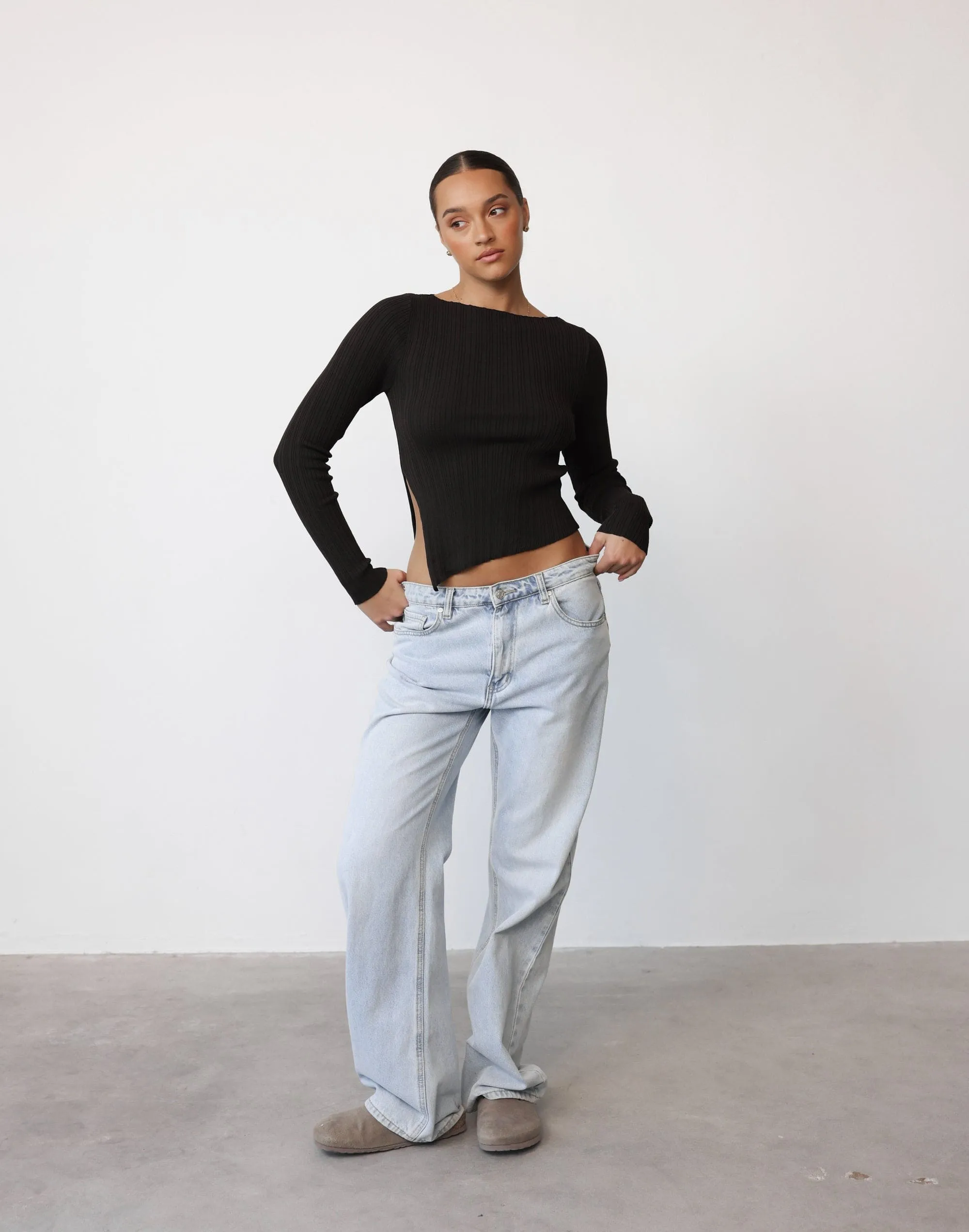 Kienna Long Sleeve Top (Chocolate) sold by Charcoal Clothing product image thumbnail 2