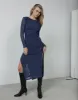 Luna Mesh Maxi Dress (Storm Blue) sold by Charcoal Clothing
