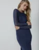 Luna Mesh Maxi Dress (Storm Blue) sold by Charcoal Clothing