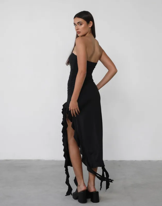 Rendezvous Strapless Dress (Licorice) - By Lioness sold by Charcoal Clothing