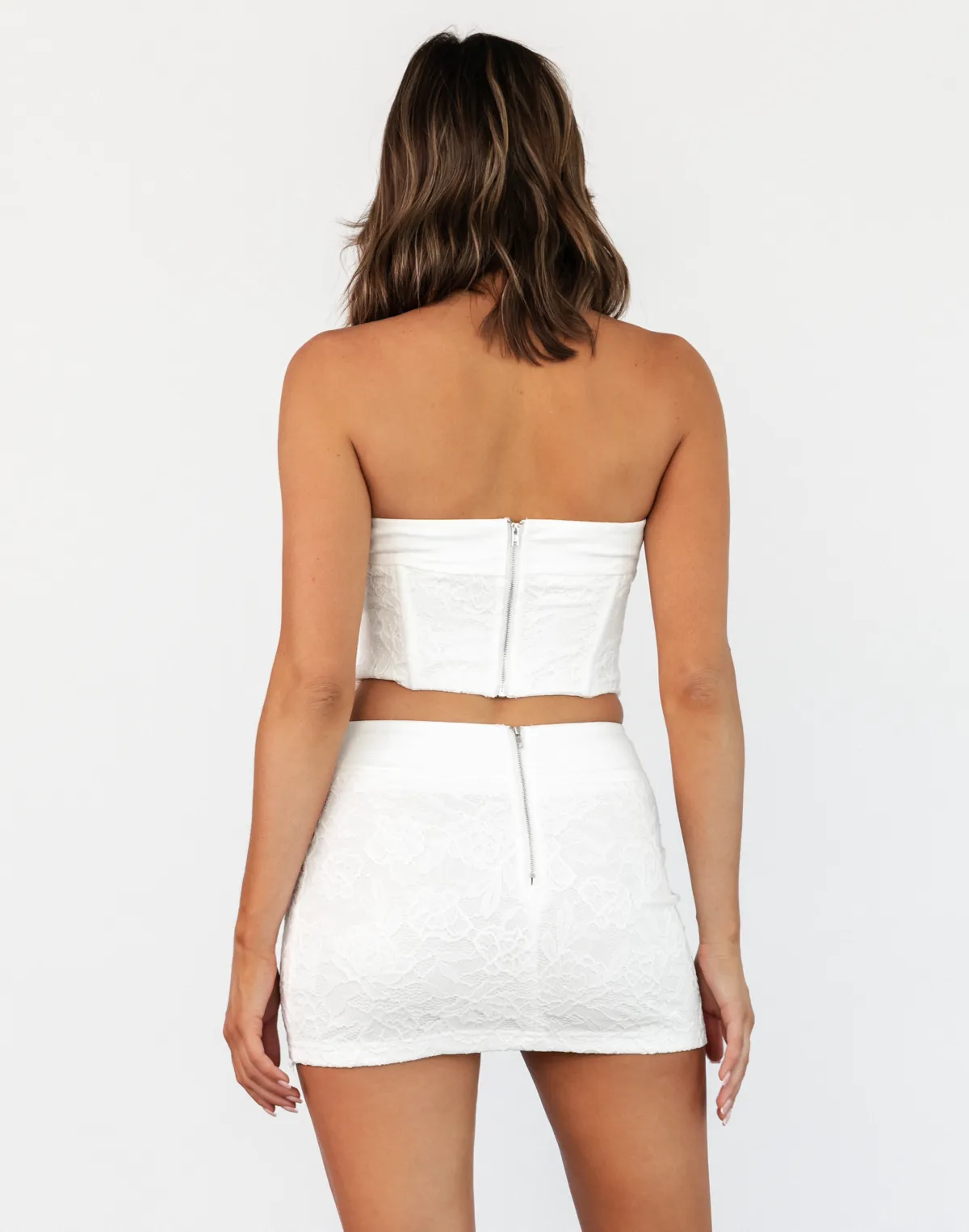 Jolie Mini Skirt (White) sold by Charcoal Clothing product image thumbnail 3