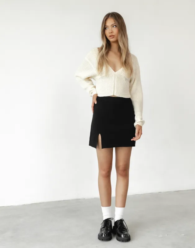Escape to Rome Mini Skirt (Black) sold by Charcoal Clothing