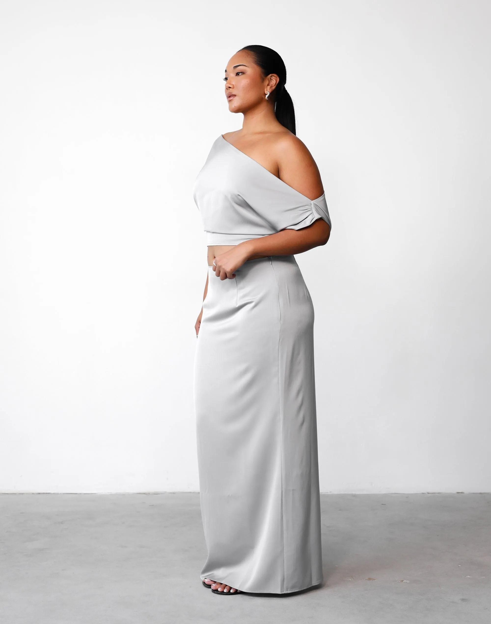 Viviana Maxi Skirt (Silver) sold by Charcoal Clothing product image thumbnail 2
