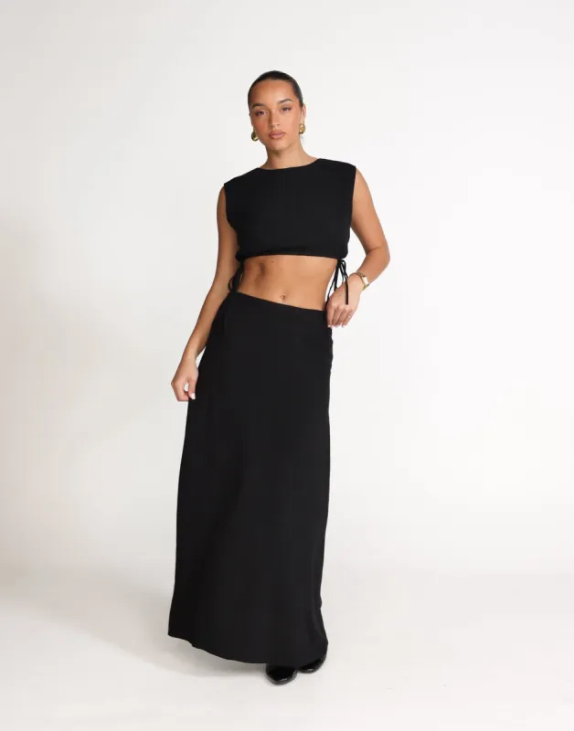 Lillian Maxi Skirt (Black) sold by Charcoal Clothing