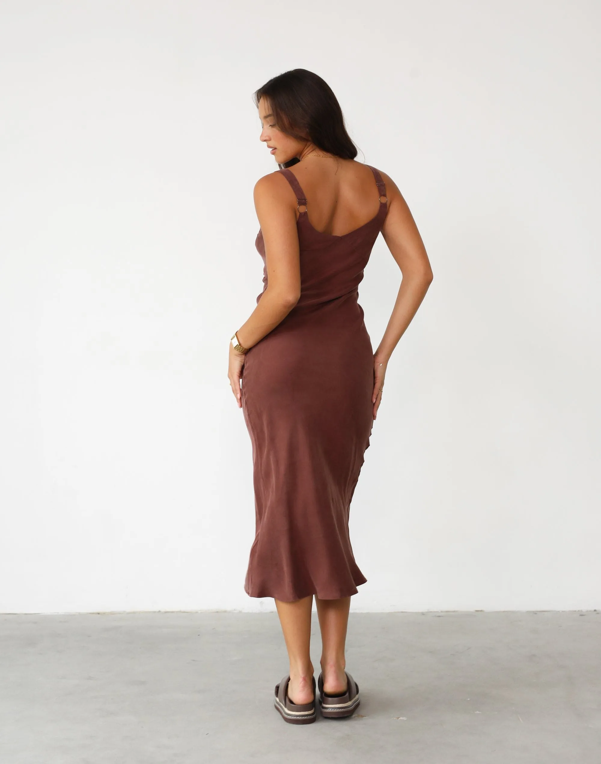 Amma Midi Dress (Chocolate) sold by Charcoal Clothing product image thumbnail 5