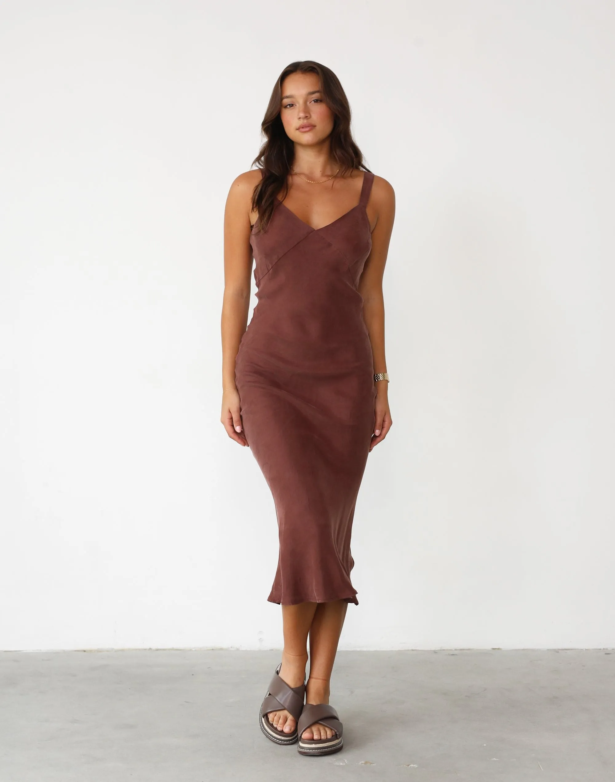 Amma Midi Dress (Chocolate) sold by Charcoal Clothing product image thumbnail 3