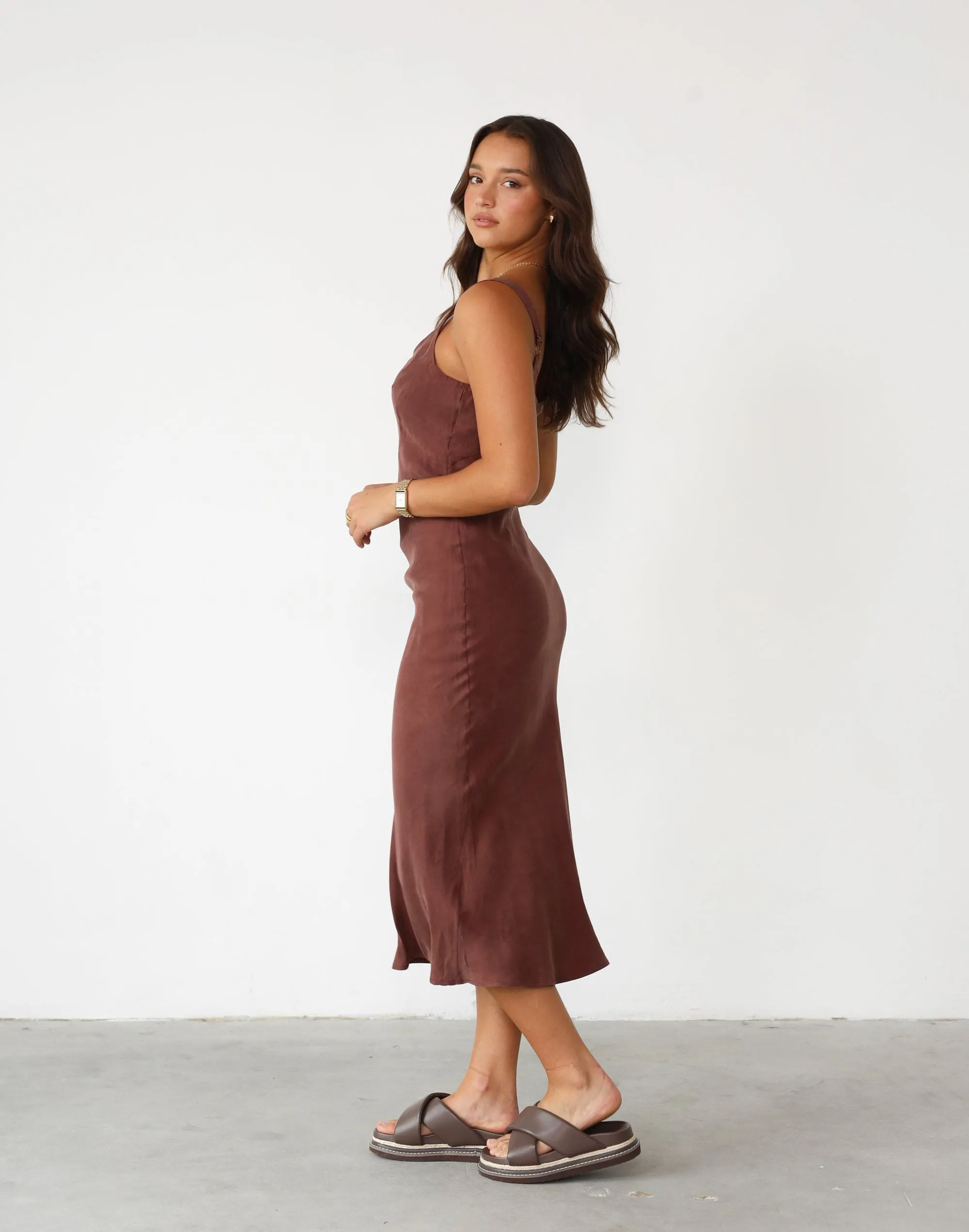 Amma Midi Dress (Chocolate) sold by Charcoal Clothing product image thumbnail 4