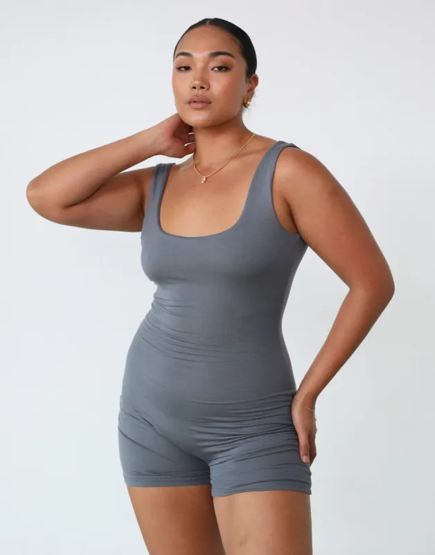 Amazia Playsuit (Charcoal) sold by Charcoal Clothing