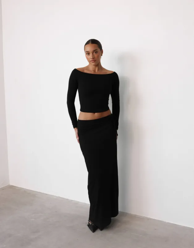 Noni Maxi Skirt (Black) sold by Charcoal Clothing