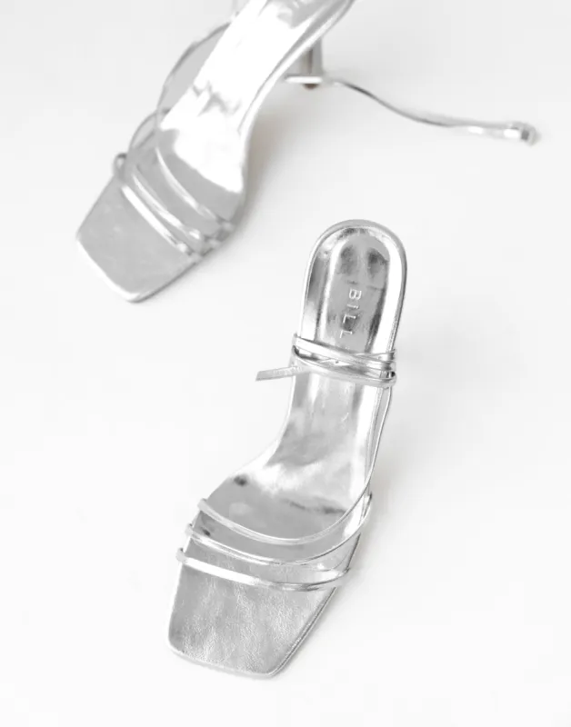 Sylvia Heels (Silver) - By Billini sold by Charcoal Clothing