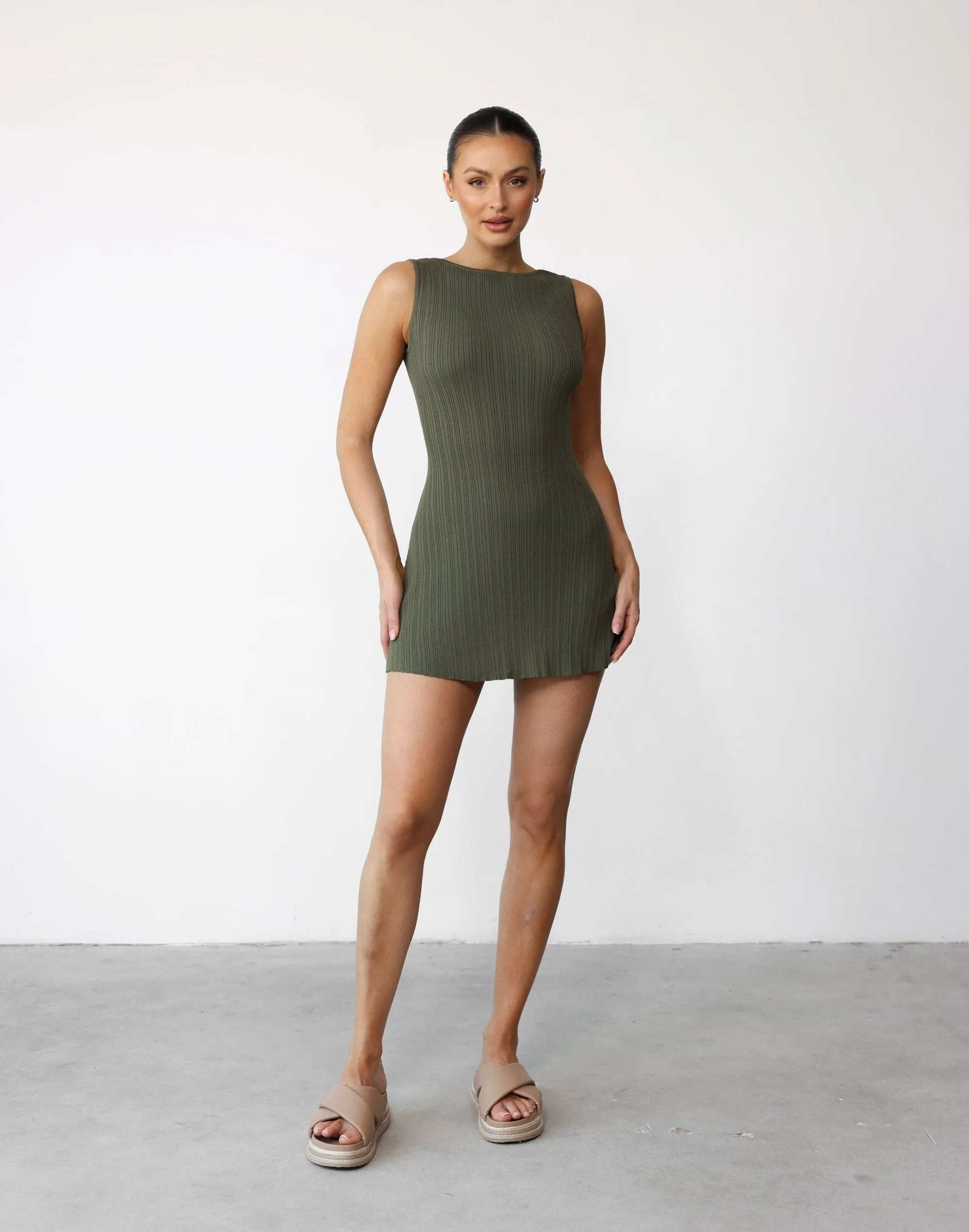 Aylah Mini Dress (Khaki) sold by Charcoal Clothing product image thumbnail 2