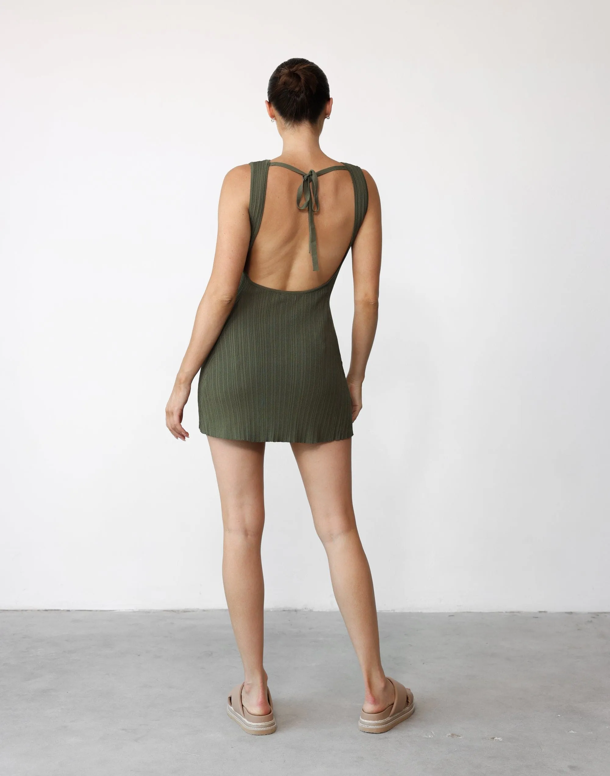 Aylah Mini Dress (Khaki) sold by Charcoal Clothing product image thumbnail 5