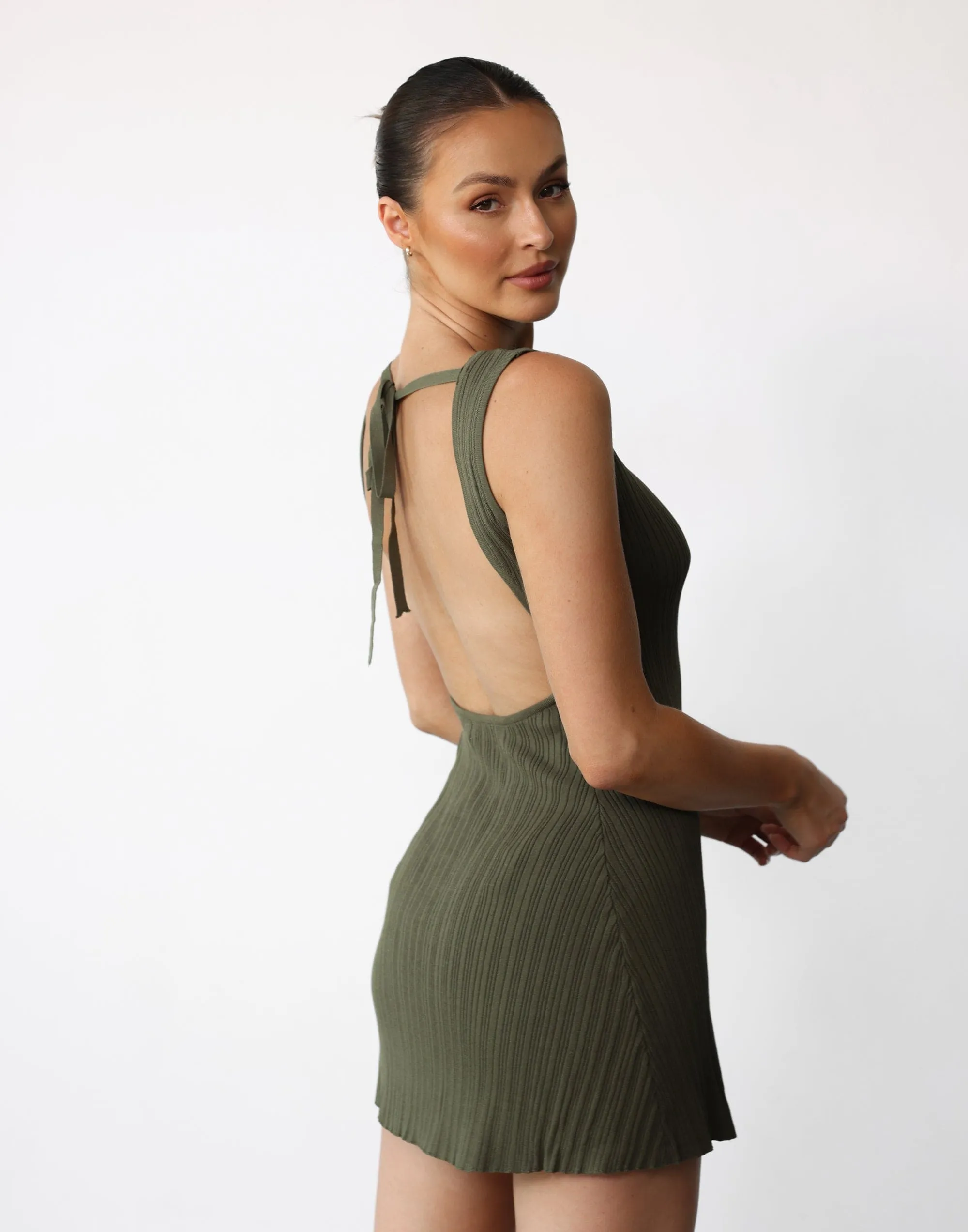 Aylah Mini Dress (Khaki) sold by Charcoal Clothing product image thumbnail 4