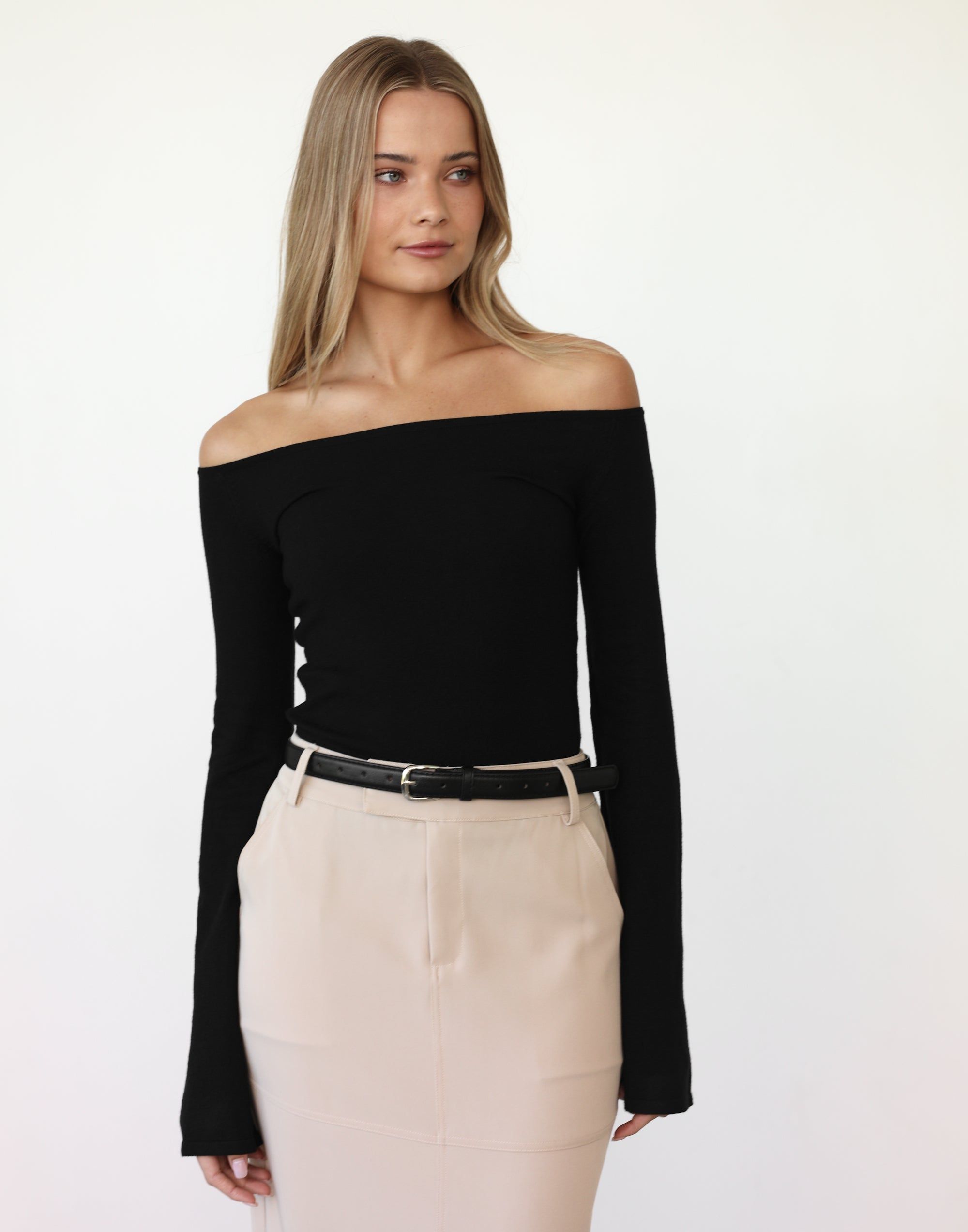 Luna Long Sleeve Knit Top (Black) sold by Charcoal Clothing product image thumbnail 5