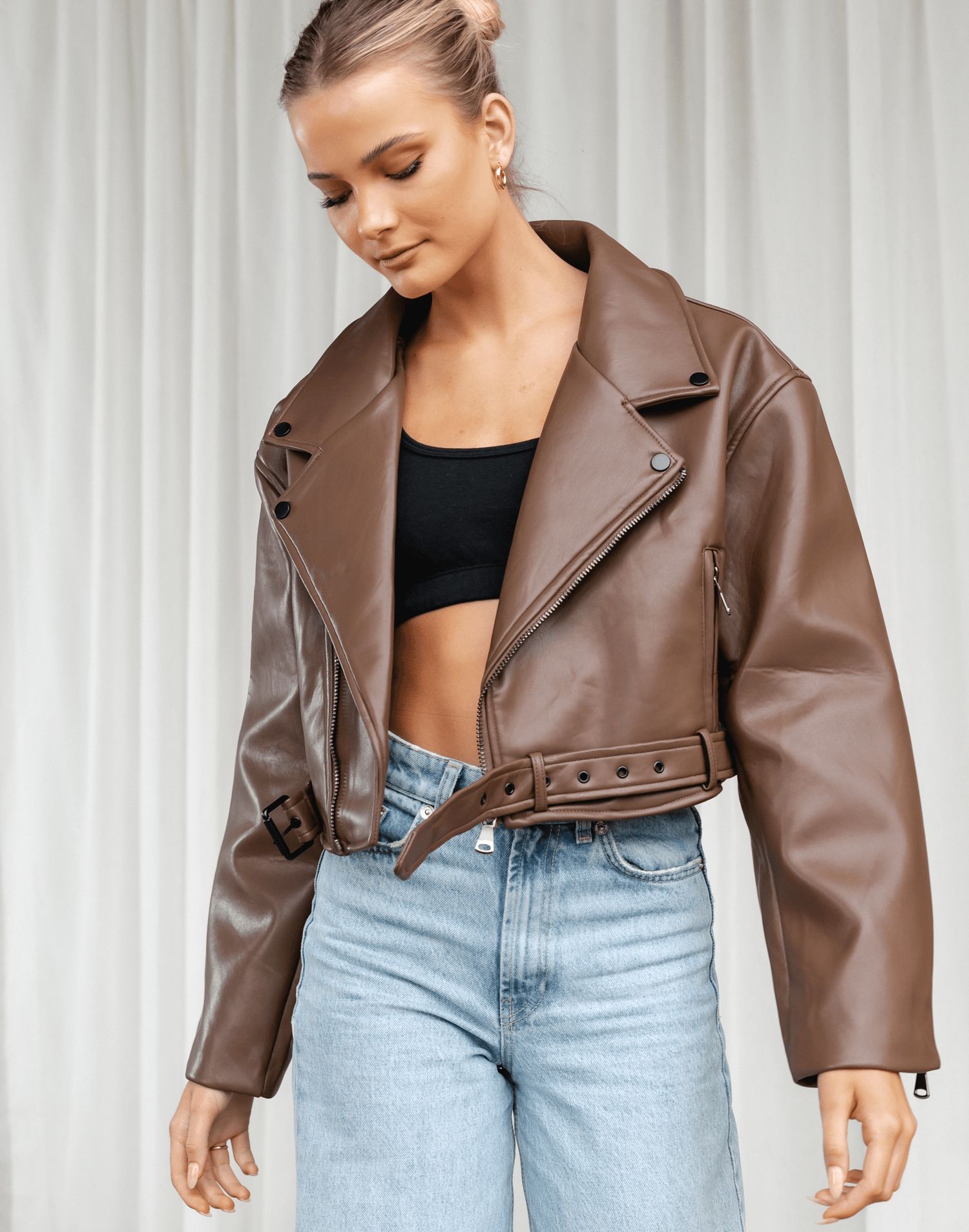 Staten Island Jacket (Brown) - By Lioness sold by Charcoal Clothing product image thumbnail 4