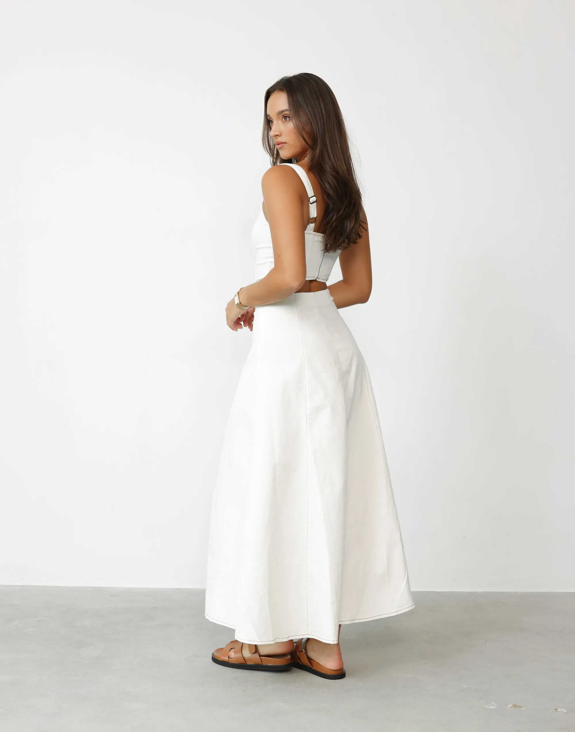 Haylee Maxi Skirt (White) sold by Charcoal Clothing product image thumbnail 2