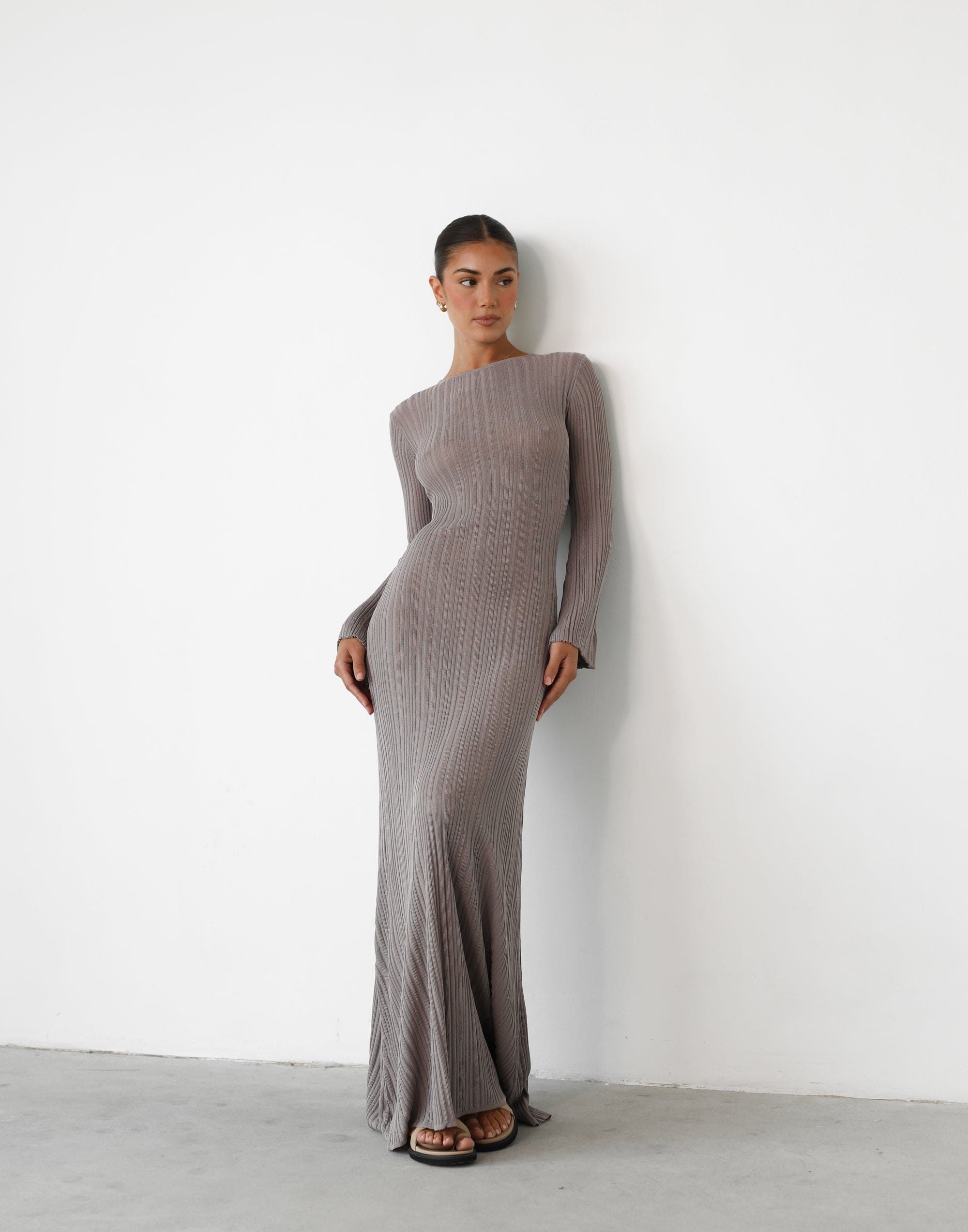 Harmonia Maxi Dress (Grey) sold by Charcoal Clothing