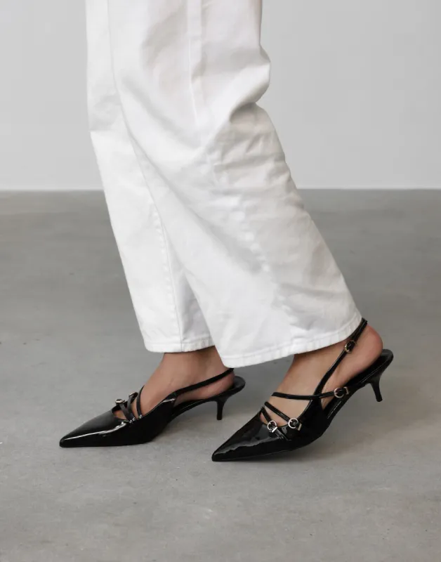 Jeani Heels (Black Patent) - By Billini sold by Charcoal Clothing