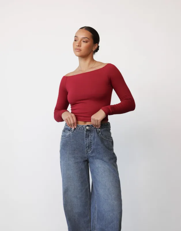 Noni Top (Cherry) sold by Charcoal Clothing