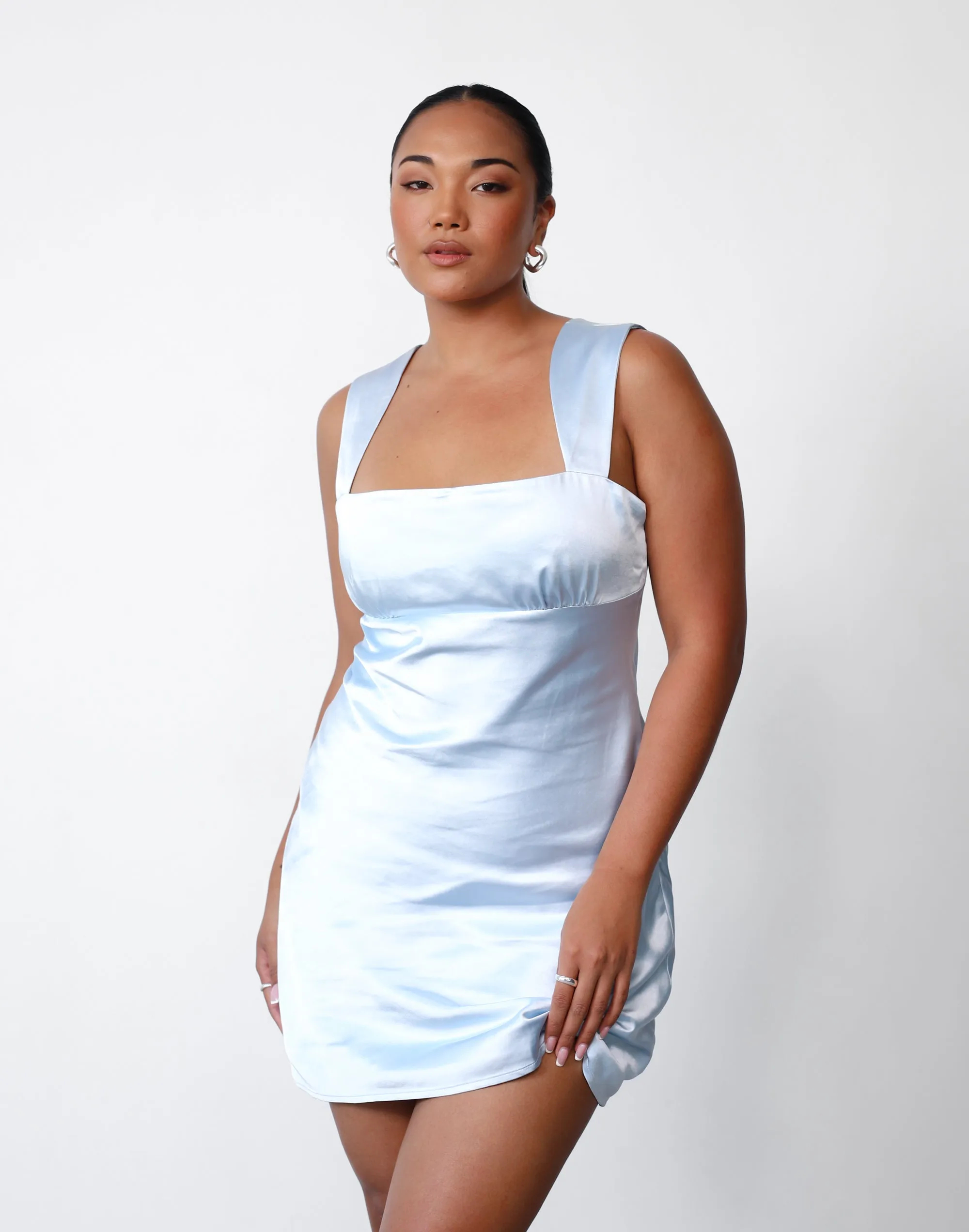Mimosa Mini Dress (Ice Blue) sold by Charcoal Clothing