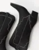 Dariel Cowboy Boots (Black Nubuck) - By Billini sold by Charcoal Clothing