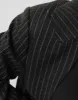 Olsen Coat (Onyx Pinstripe) - By Lioness sold by Charcoal Clothing