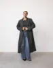 Olsen Coat (Onyx Pinstripe) - By Lioness sold by Charcoal Clothing