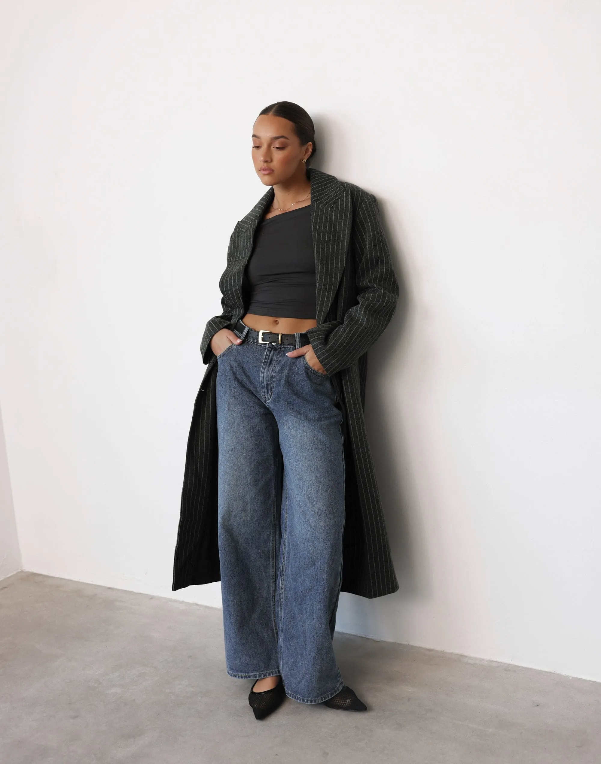 Olsen Coat (Onyx Pinstripe) - By Lioness sold by Charcoal Clothing product image thumbnail 4