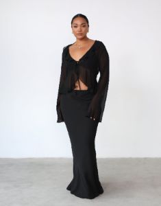 Isla Maxi Skirt (Black) sold by Charcoal Clothing