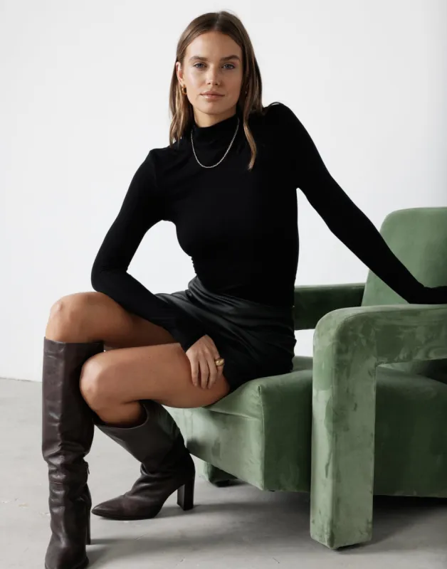 Benny Long Sleeve Top (Black) sold by Charcoal Clothing