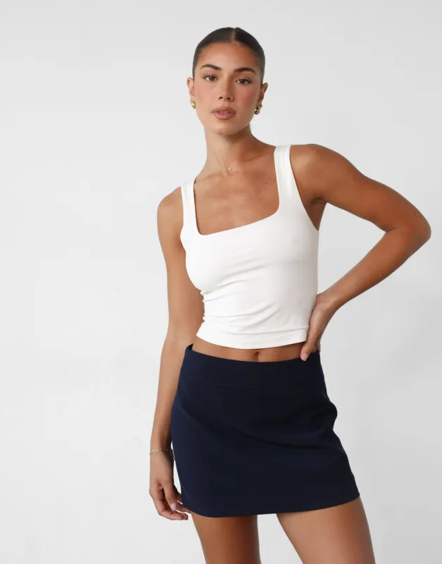 Ashwood Mini Skirt (Navy) sold by Charcoal Clothing