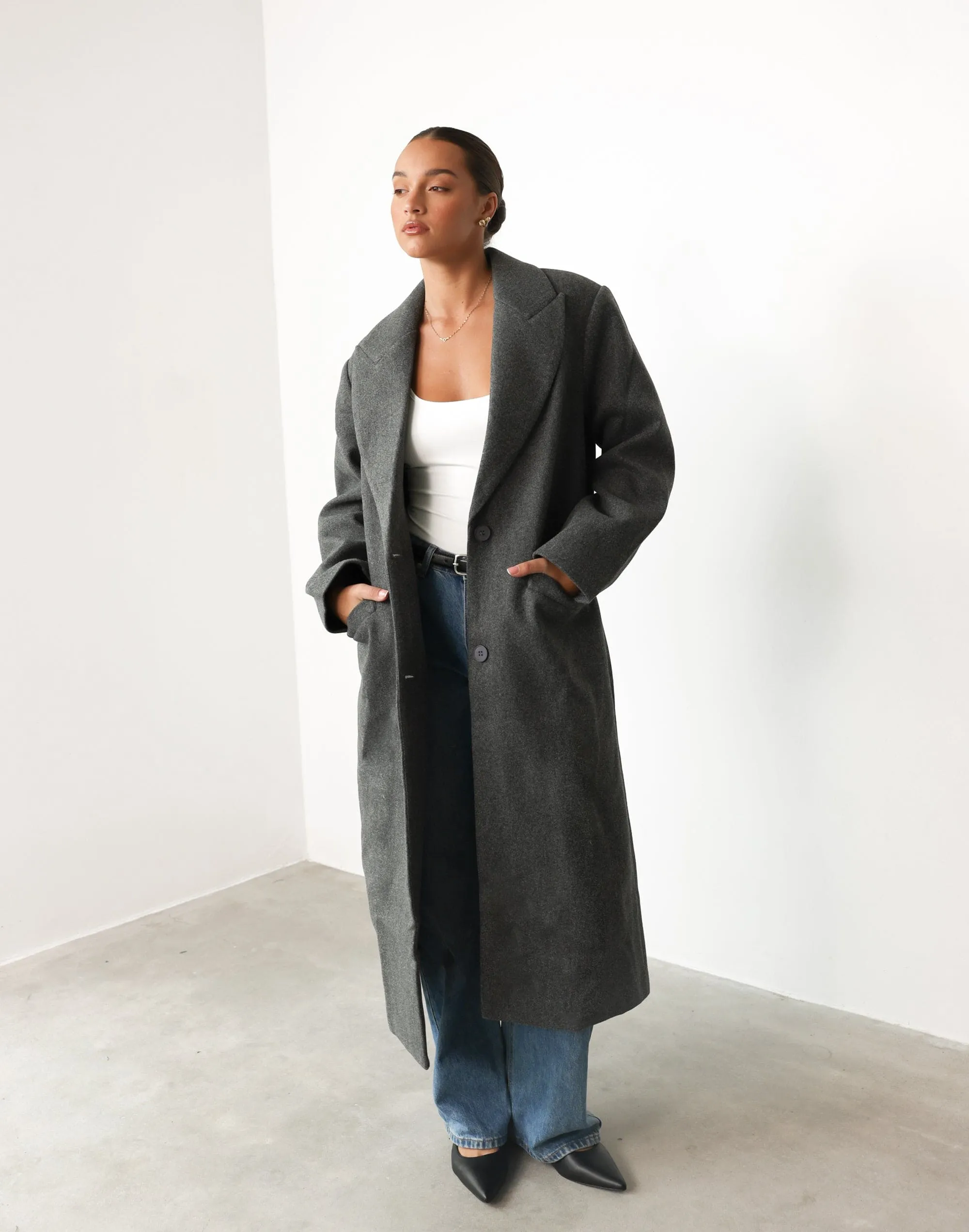 Olsen Coat (Grey Marle) - By Lioness sold by Charcoal Clothing