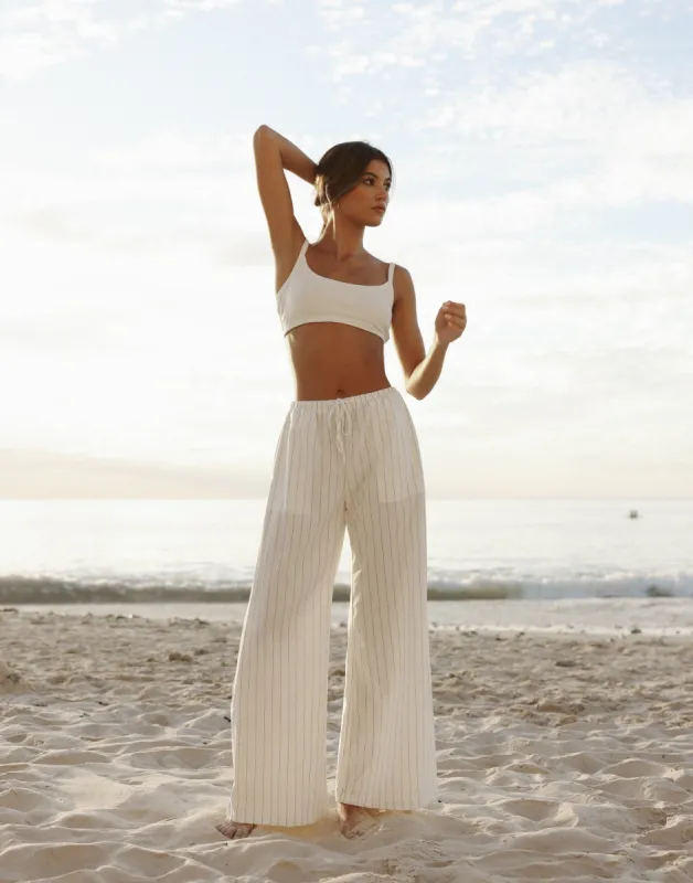 Charlie Pants (White Pinstripe) sold by Charcoal Clothing