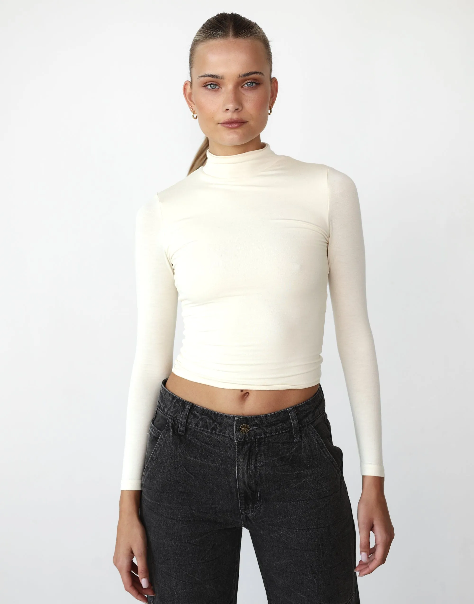 Benny Long Sleeve Top (Cream) sold by Charcoal Clothing