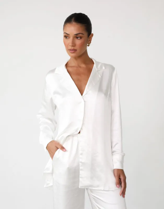 Evann Shirt (White) sold by Charcoal Clothing