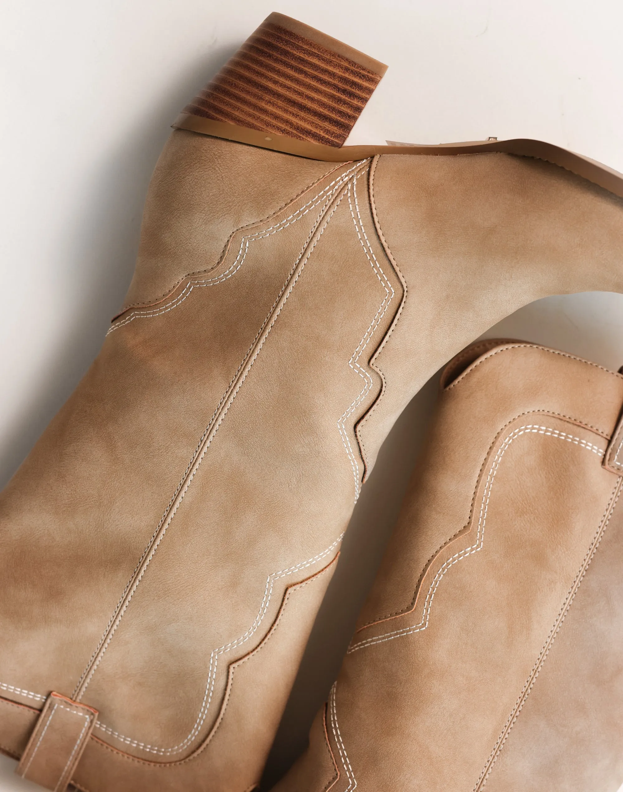 Dariel Cowboy Boots (Taupe Nubuck) - By Billini sold by Charcoal Clothing product image thumbnail 3