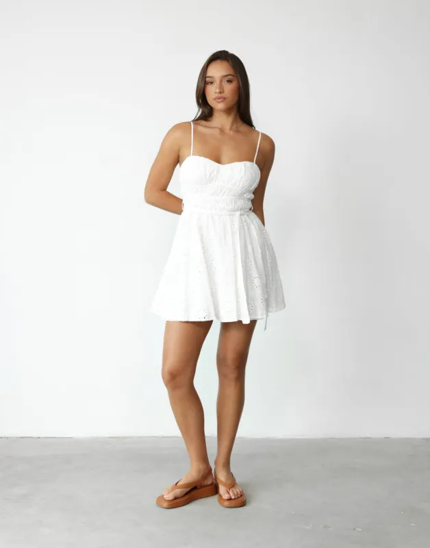 Lorraine Mini Dress (White) sold by Charcoal Clothing