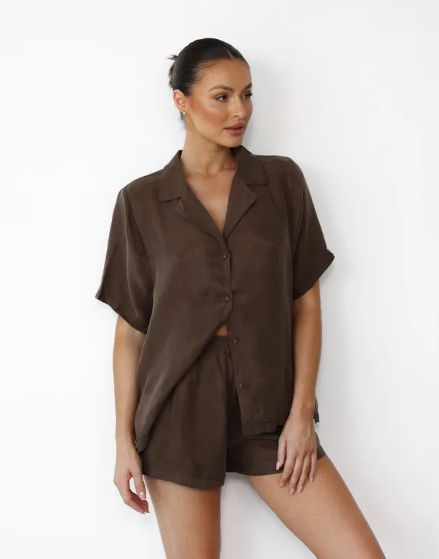Minni Shirt (Chocolate) sold by Charcoal Clothing