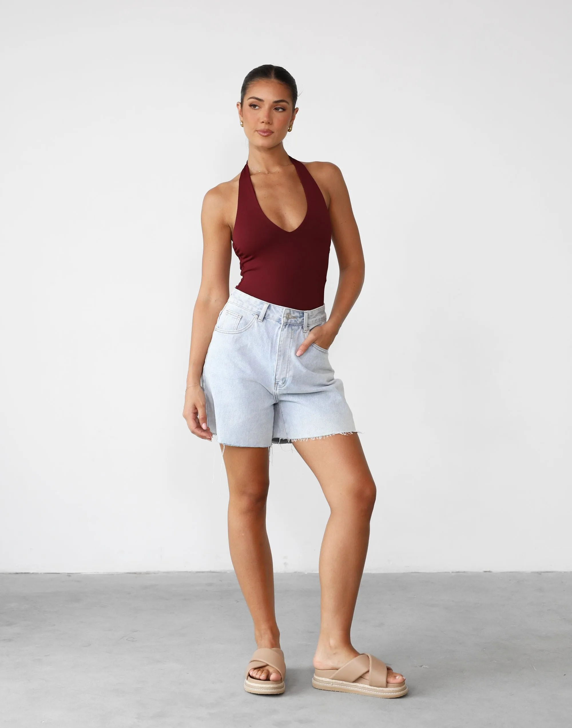 Amira Bodysuit (Wine) sold by Charcoal Clothing