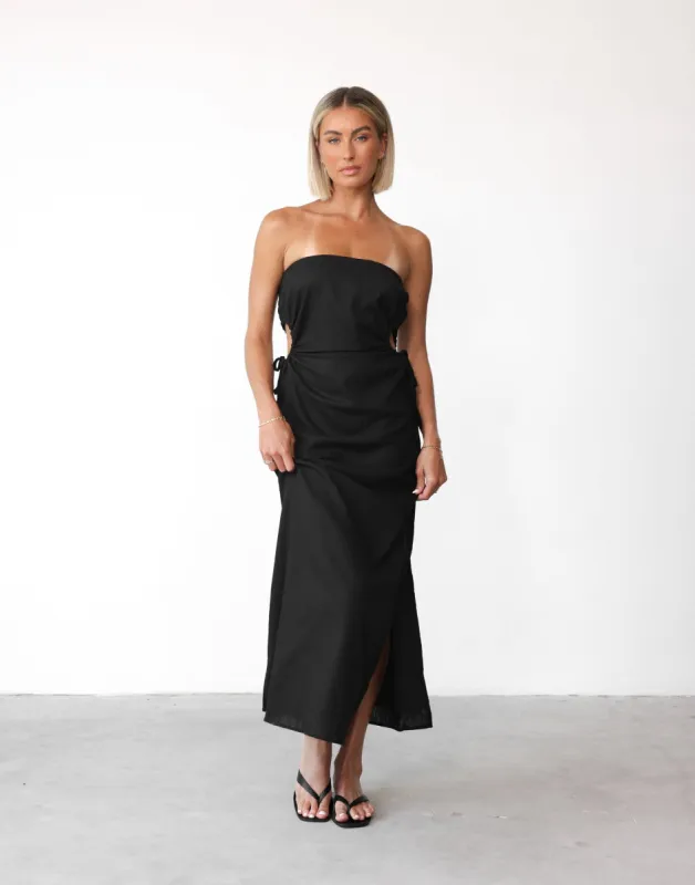 Mikaela Maxi Dress (Black) sold by Charcoal Clothing