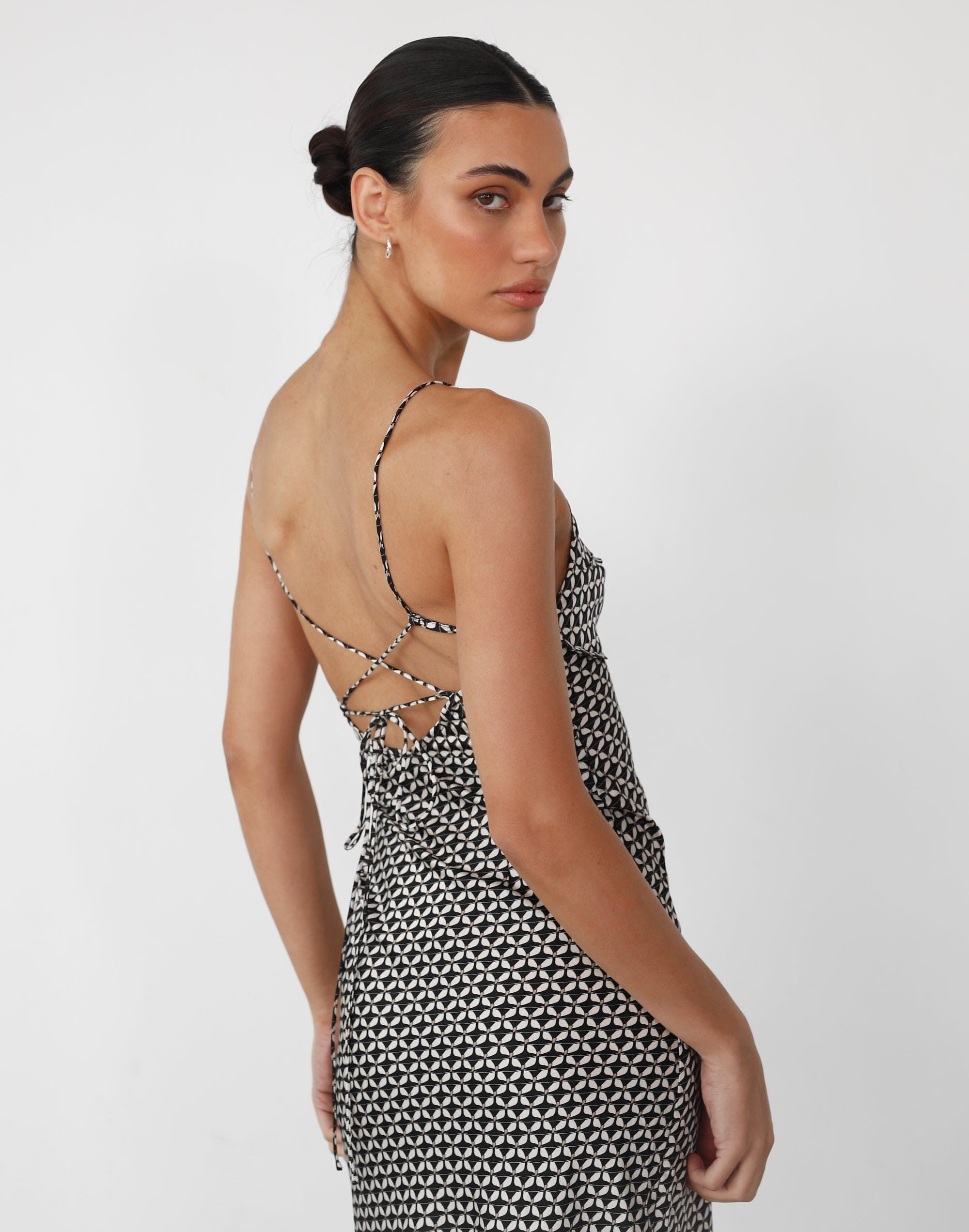Zaida Maxi Dress (Black/Cream Print) sold by Charcoal Clothing product image thumbnail 3